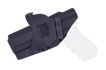 Image of Rounded OWB KYDEX Paddle Holster, Glock 20/21, Right Hand, Carbon Fiber, GLK-2021-CF-RH-OWBPDL