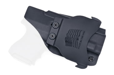 Image of Rounded OWB KYDEX Paddle Holster, Glock 26/27/33 Gen 1-5, Left Hand, Black, GLK-262733-BK-LH-OWBPDL