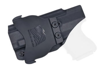Image of Rounded OWB KYDEX Paddle Holster, Glock 26/27/33 Gen 1-5, Right Hand, Black, GLK-262733-BK-RH-OWBPDL