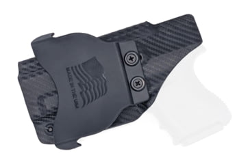 Image of Rounded OWB KYDEX Paddle Holster, Glock 26/27/33 Gen 1-5, Right Hand, Carbon Fiber, GLK-262733-CF-RH-OWBPDL