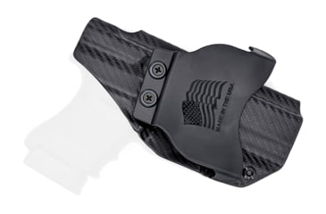 Image of Rounded OWB KYDEX Paddle Holster, Glock 30S, Left Hand, Carbon Fiber, GLK-30S-CF-LH-OWBPDL