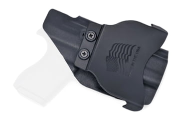 Image of Rounded OWB KYDEX Paddle Holster, Glock 42, Left Hand, Black, GLK-G42-BK-LH-OWBPDL