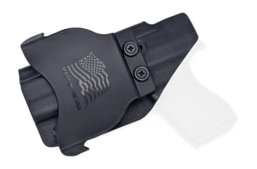Image of Rounded OWB KYDEX Paddle Holster, Glock 42, Right Hand, Black, GLK-G42-BK-RH-OWBPDL