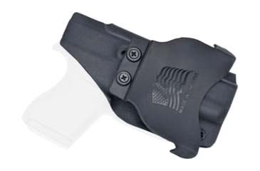 Image of Rounded OWB KYDEX Paddle Holster, Glock 43/43X, Left Hand, Black, GLK-G43-BK-LH-OWBPDL