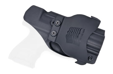 Image of Rounded OWB KYDEX Paddle Holster, H&amp;K VP9SK, Left Hand, Black, HKH-VP9SK-BK-LH-OWBPDL