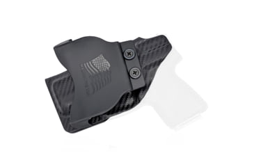 Image of Rounded OWB KYDEX Paddle Holster, Kahr PM9, Right Hand, Carbon Fiber Black, KHR-PM9-CF-RH-OWBPDL