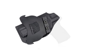 Image of Rounded OWB KYDEX Paddle Holster, Kel-Tec PF-9, Right Hand, Black, KTC-PF9-BK-RH-OWBPDL