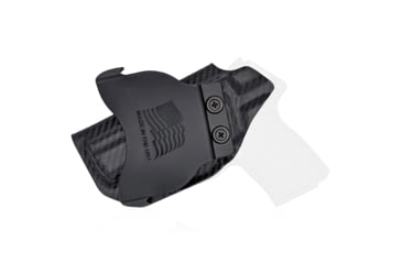 Image of Rounded OWB KYDEX Paddle Holster, Kel-Tec PF-9, Left Hand, Black, KTC-PF9-BK-LH-OWBPDL