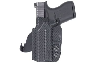 Image of Rounded OWB KYDEX Paddle Holster Optics Ready for Glock 43, Left, Carbon Fiber Black, CEC000614