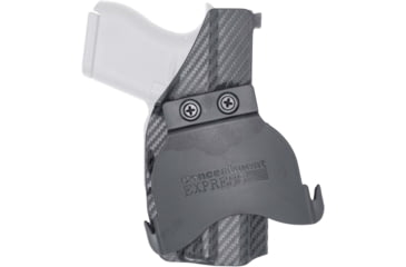 Image of Rounded OWB KYDEX Paddle Holster Optics Ready for Glock 43, Left, Carbon Fiber Black, CEC000614