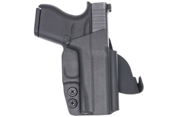 Image of Rounded OWB KYDEX Paddle Holster Optics Ready for Glock 43, Right, Black, CEC000613