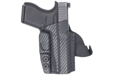 Image of Rounded OWB KYDEX Paddle Holster Optics Ready for Glock 43, Right, Carbon Fiber Black, CEC000615