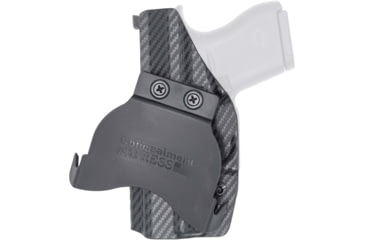 Image of Rounded OWB KYDEX Paddle Holster Optics Ready for Glock 43, Right, Carbon Fiber Black, CEC000615