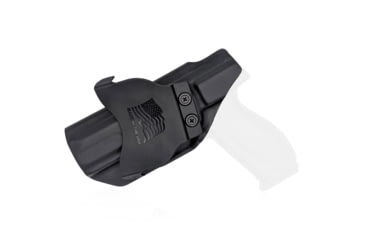 Image of Rounded OWB KYDEX Paddle Holster, Ruger American Compact 9mm, RH, Black, RGR-AMRCNCMPCT9-BK-RH-OWBPDL