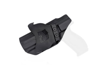 Image of Rounded OWB KYDEX Paddle Holster, Ruger American Full Size, Right Hand, Black, RGR-AMRCNFS9-BK-RH-OWBPDL