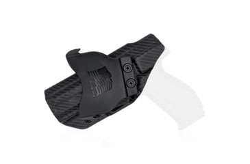 Image of Rounded OWB KYDEX Paddle Holster, Ruger American Full Size, Right Hand, Carbon Fiber, RGR-AMRCNFS9-CF-RH-OWBPDL