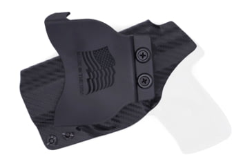 Image of Rounded OWB KYDEX Paddle Holster, Ruger LC9/LC9s/LC380/EC9s, Right Hand, Carbon Fiber, RGR-LC9LC380-CF-RH-OWBPDL