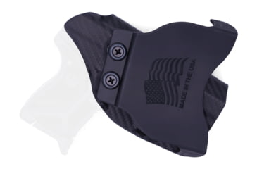 Image of Rounded OWB KYDEX Paddle Holster, Ruger LCP 2, Left Hand, Carbon Fiber Black, RGR-LCP2-CF-LH-OWBPDL
