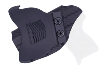 Image of Rounded OWB KYDEX Paddle Holster, Ruger LCP 2, Right Hand, Carbon Fiber Black, RGR-LCP2-CF-RH-OWBPDL