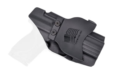 Image of Rounded OWB Paddle Holster, S&amp;W M&amp;P 9C/40C Compact Gen1, LH, Black, SWN-MP9C40C-BK-LH-OWBPDL