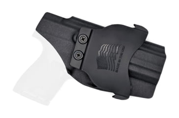 Image of Rounded OWB Paddle Holster, S&amp;W M&amp;P 9mm/40SW Shield M2.0 4in, LH, Black, SWN-MPSHIELD40-BK-LH-OWBPDL