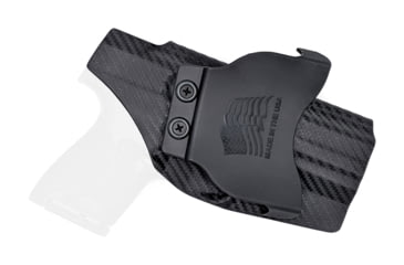 Image of Rounded OWB Paddle Holster, S&amp;W M&amp;P 9mm/40SW Shield M2.0 4in, LH, Carbon Fiber, SWN-MPSHIELD40-CF-LH-OWBPDL