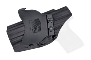 Image of Rounded OWB Paddle Holster, S&amp;W M&amp;P 9mm/40SW Shield M2.0 4in, RH, Carbon Fiber, SWN-MPSHIELD40-CF-RH-OWBPDL