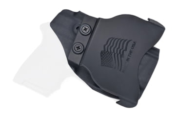 Image of Rounded OWB KYDEX Paddle Holster, S&amp;W M&amp;P Bodyguard 380, Left Hand, Black, SWN-BG380L-BK-LH-OWBPDL