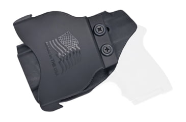 Image of Rounded OWB KYDEX Paddle Holster, S&amp;W M&amp;P Bodyguard 380, Right Hand, Black, SWN-BG380L-BK-RH-OWBPDL
