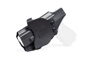 Image of Rounded OWB KYDEX Paddle Holster, S&amp;W M&amp;P Bodyguard 380 w/CTC Laserguard, RH, Black, SW-BG380CTCLG-BK-RH-OWBPDL