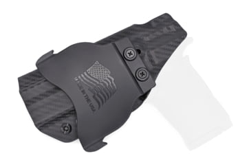 Image of Rounded OWB Paddle Holster, Smith &amp; Wesson M&amp;P 9/40 M2.0 3.6in Compact /Sub-Compact, Left Hand, Black, SWN-MP9bc