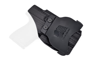 Image of Rounded OWB Paddle Holster, S&amp;W M&amp;P SHIELD 9mm/40SW, SHIELD M2.0 &amp; Perf. Center - Non-Laser, Left Hand, Carbon Fiber, SWN-MPSHIELD-CF-LH-OWBPDL