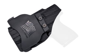 Image of Rounded OWB Paddle Holster, S&amp;W M&amp;P SHIELD 9mm/40SW, SHIELD M2.0 &amp; Perf. Center - Non-Laser, Right Hand, Carbon Fiber, SWN-MPSHIELD-CF-RH-OWBPDL