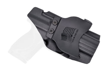 Image of Rounded OWB Paddle Holster, Smith &amp; Wesson M&amp;P 4.25in, Left Hand, Black, SWN-MP425940-BK-LH-OWBPDL
