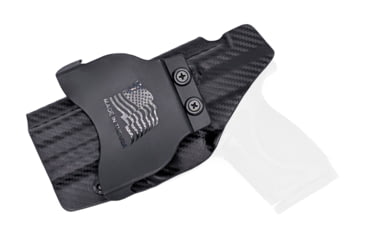 Image of Rounded OWB Paddle Holster, Smith &amp; Wesson M&amp;P 4.25in, Right Hand, Carbon Fiber, SWN-MP425940-CF-RH-OWBPDL
