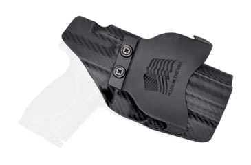 Image of Rounded OWB Paddle Holster, Smith &amp; Wesson M&amp;P M2.0, Left Hand, Carbon Fiber, SWN-MPM20940-CF-LH-OWBPDL