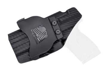 Image of Rounded OWB Paddle Holster, Smith &amp; Wesson M&amp;P M2.0, Right Hand, Carbon Fiber, SWN-MPM20940-CF-RH-OWBPDL