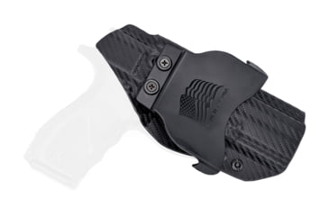 Image of Rounded OWB KYDEX Paddle Holster, Taurus TH9/TH40 Full Size, Left Hand, Carbon Fiber, TRS-TH9TH40-CF-LH-OWBPDL