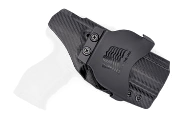 Image of Rounded OWB KYDEX Paddle Holster, Walther Creed, Left Hand, Carbon Fiber Black, WTR-CREED-CF-LH-OWBPDL