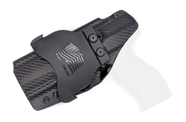 Image of Rounded OWB KYDEX Paddle Holster, Walther Creed, Right Hand, Carbon Fiber Black, WTR-CREED-CF-RH-OWBPDL