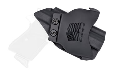 Image of Rounded OWB KYDEX Paddle Holster, Walther PPK/S, Left Hand, Black, WTR-PPKS-BK-LH-OWBPDL