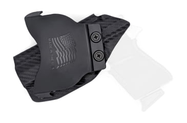 Image of Rounded OWB KYDEX Paddle Holster, Walther PPK/S, Right Hand, Carbon Fiber Black, WTR-PPKS-CF-RH-OWBPDL