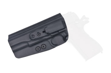 Image of Rounded Tuckable IWB KYDEX Holster, 1911 4.25in Commander Model, Non-Rail, Non-Sig, Left Hand, Black, CEX-1911425NR-BK-LH-TUCK