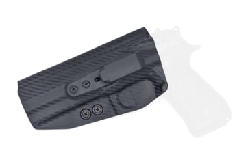 Image of Rounded Tuckable IWB KYDEX Holster, Beretta 92 Compact, Left Hand, Carbon Fiber Black, BTA-92CMPCT-CF-LH-TUCK