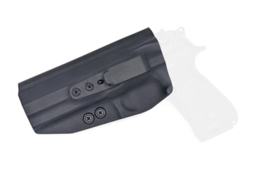Image of Rounded Tuckable IWB KYDEX Holster, Beretta M9/M9A1/M9A3, Left Hand, Black, BTA-M9A1-BK-LH-TUCK