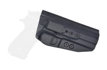 Image of Rounded Tuckable IWB KYDEX Holster, Beretta M9/M9A1/M9A3, Right Hand, Black, BTA-M9A1-BK-RH-TUCK