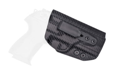 Image of Rounded Tuckable IWB KYDEX Holster, Beretta PX4 Storm Compact 9/40, Right Hand, Carbon Fiber Black, BTA-PX4CMPCT-CF-RH-TUCK