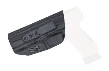 Image of Rounded Tuckable IWB KYDEX Holster, Canik TP9SFX, Left Hand, Carbon Fiber, CNK-TP9SFX-CF-LH-TUCK