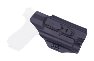Image of Rounded Tuckable IWB KYDEX Holster, Glock 17 19 19X 22 23 31 32 34 35 45 Gen 1-5 w/TLR-1, Ambidextrous, Black, GLK-1917TLR1-BK-TUCK