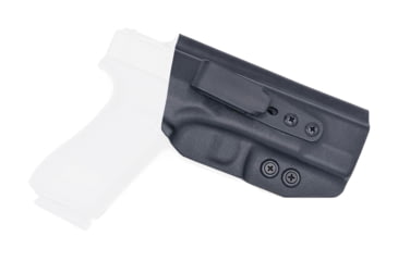 Image of Rounded Tuckable IWB KYDEX Holster, Glock 17/22/31 Gen 1-5, Right Hand, Black, GLK-172231-BK-RH-TUCK